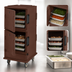 Thumbnail image #4 for Cambro Ultra Camcart® Double-Compartment Non-Electric Front-Loading Insulated Food Pan Carrier with Heavy-Duty Casters for Full-Size GN Pans, Dark Brown