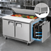 Thumbnail image #3 for Everest Refrigeration EPBNR2 Two-Section Sandwich Prep Table, 47-1/2 Inch, 13 Cu. Ft., Rear-Mounted Self-Contained R290 Refrigeration