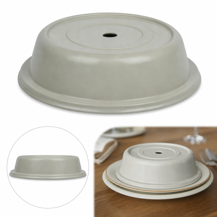 Product image #4 for Cambro Versa Camcover Round Fiberglass Plate Cover, 10.4-Inch Inside Diameter, Antique Parchment