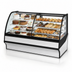Thumbnail image #4 for True 77-1/4 Inch Dual Zone Curved Glass Display Merchandiser with Glass Ends, White Exterior/Interior