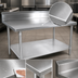 Thumbnail image #3 for John Boos Stallion 84-Inch x 30-Inch Stainless Steel Work Table with 5-Inch Backsplash and Undershelf