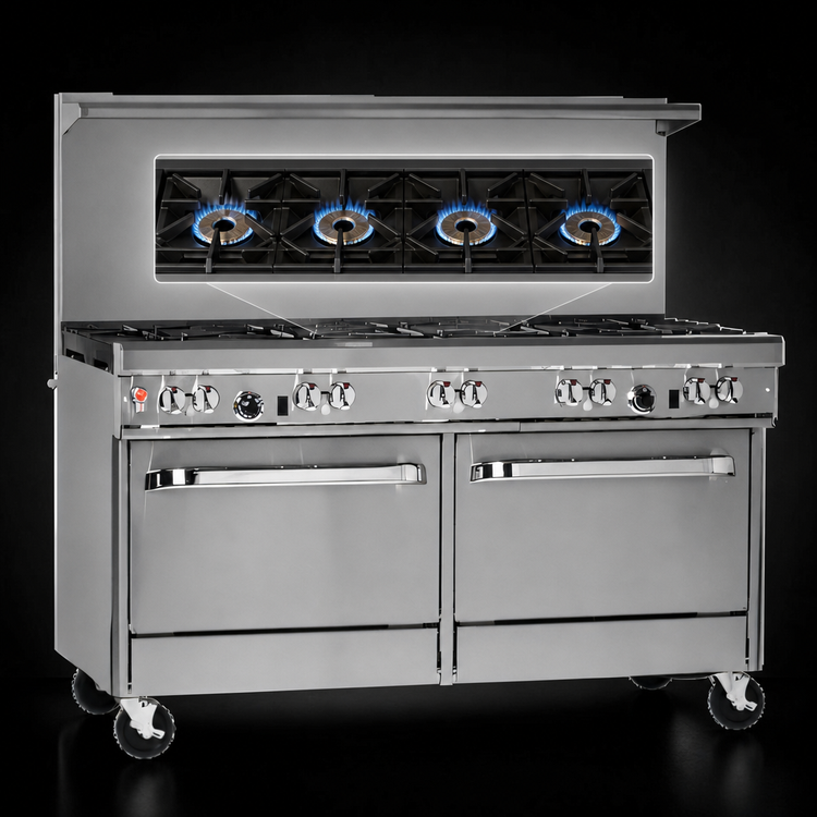 Product image #3 for Southbend Ultimate 60-Inch Gas Restaurant Range with 4 Pyromax Burners, 24-Inch Griddle, Standard Oven, and Cabinet Base