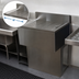 Thumbnail image #3 for BK Resources 36-Inch x 18-Inch Underbar Stainless Steel Drain Board with Drain, Open Base