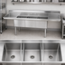 Thumbnail image #3 for Advance Tabco Special Value Series 3-Compartment Fabricated Sink with Left & Right Drainboards, 15 x 15 x 12-Inch Bowls