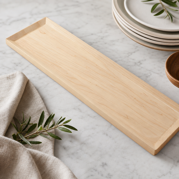 Product image #3 for American Metalcraft Lyselle Collection Rectangular Maple Wood Serving Board, 32 x 8-3/4 x 3/4 Inches