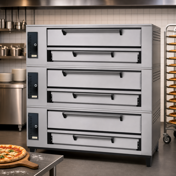 Product image #3 for Marsal SD-866 Triple-Stack Gas Deck Pizza Oven