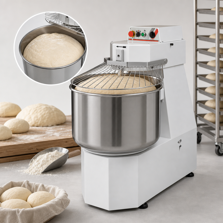 Product image #3 for Trento Avancini SP40 Heavy-Duty Spiral Dough Mixer, 88 lb Capacity, 220V, 1-Speed