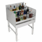 Thumbnail image #3 for John Boos UBLD-2112-X Freestanding 4-Step Stainless Steel Underbar Liquor Bottle Display, 12"W x 21"D x 32-1/2"H
