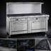 Thumbnail image #3 for Southbend Ultimate 72-Inch Gas Restaurant Range with 11 Open Burners and 2 Standard Ovens