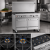 Thumbnail image #3 for Southbend Ultimate 48-Inch Commercial Gas Range with 8 Open Burners, Standard Oven, and Cabinet Base