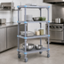 Thumbnail image #3 for Quantum Millenia Mobile Polymer Starter Shelving Unit with 4 Open Grid Shelves, 42 x 21 x 62 Inches