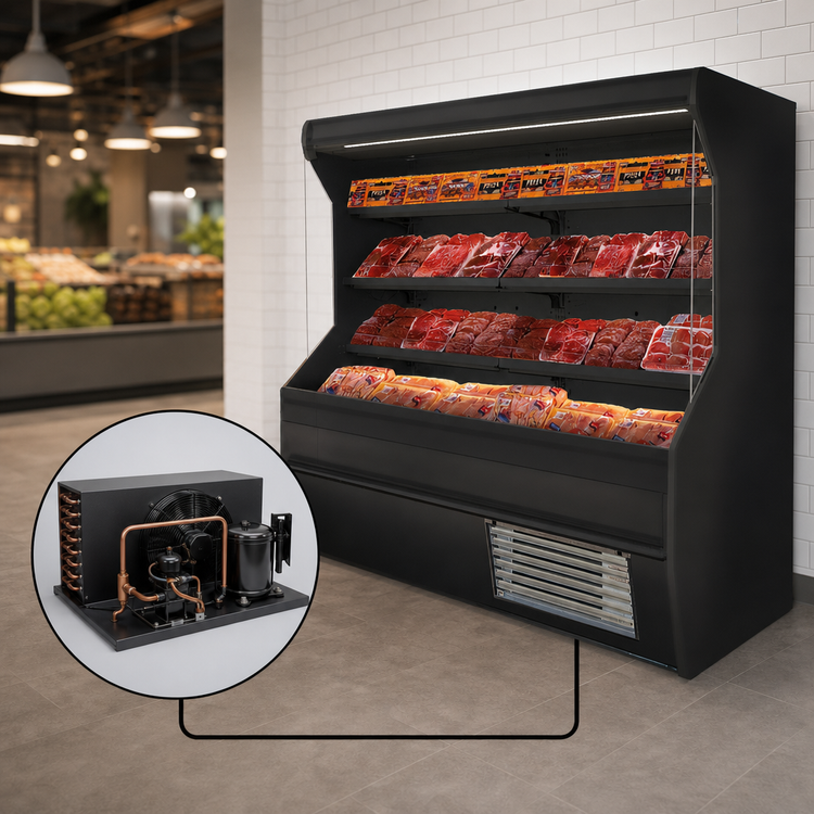 Product image #3 for Howard-McCray 32E Series Remote Meat Open Merchandiser, 38-Inch Wide, Black, LED Lighting