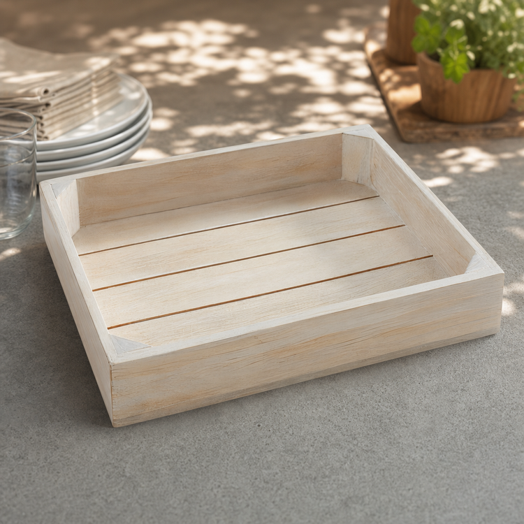 Product image #4 for American Metalcraft Sun-Bleached Half-Size Wooden Crate