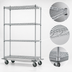 Thumbnail image #3 for Eagle Group 4-Tier QuadTruss Chrome Wire Dolly Truck, 36 x 18 Inches, 69-Inch High