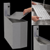 Thumbnail image #3 for Glastender Underbar Outside Wedge Corner Drainboard with Backsplash, 15° Angle, 19-Inch Deep, Stainless Steel, No Legs
