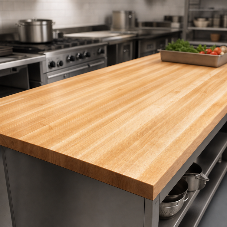 Product image #3 for John Boos Boos Block Kitchen Countertop, 144 x 36 x 1-1/2 Inch, Northern Hard Rock Maple, Edge Grain, Penetrating Oil Finish