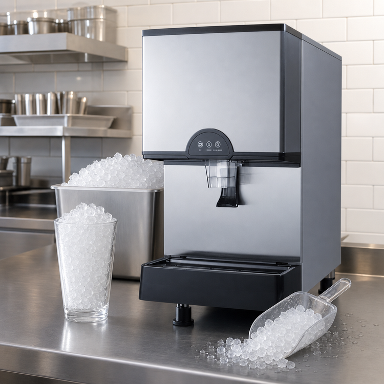 Product image #4 for Accucold AIWD282FLTR Countertop Nugget Ice & Water Dispenser — 282 lb/24 hr, 11 lb Bin, Stainless Steel Front