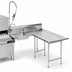 Thumbnail image #3 for Corner L-Shaped Right-Hand Dishlanding Soil Dishtable with Pre-Rinse Sink, 119-Inch, 14-Gauge 304 Stainless Steel