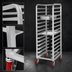 Thumbnail image #3 for Lifetime Tough Extra Heavy-Duty Universal Aluminum Steam Table Pan Rack with Casters, 21 x 26 x 36 Inches