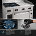 Thumbnail image #3 for Wolf Challenger XL 48-Inch Gas Restaurant Range with 4 Open Burners, 24-Inch Griddle and Convection Oven