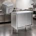 Thumbnail image #3 for Eagle Spec-Master 72 Inch x 30 Inch Flat Top Stainless Steel Enclosed Work Table with Sliding Doors