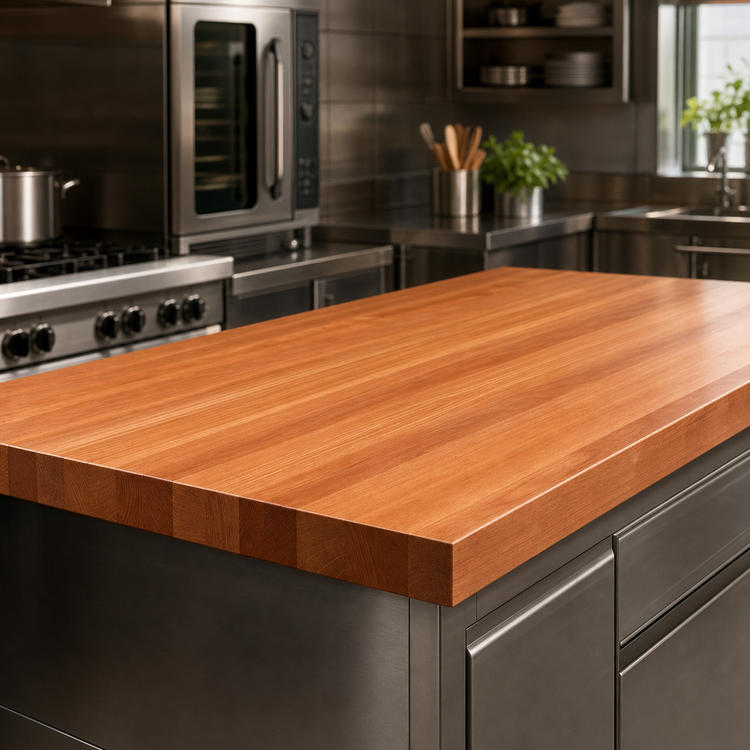 Product image #3 for Boos Block Ultra Premium Edge Grain American Cherry Kitchen Countertop, 108 x 48 x 3-Inch Thick, No Backsplash