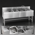Thumbnail image #3 for Eagle Group Spec-Bar Four-Compartment Underbar Sink Unit with Left Drainboard, 72 Inch W x 24 Inch D