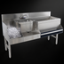 Thumbnail image #3 for Advance Tabco Prestige Uni-Serv 48-Inch Stainless Steel Underbar Speed Bar with Left Ice Bin, Sink, and Blender Recess