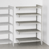 Thumbnail image #4 for Cambro Camshelving Premium 5-Tier Stationary Add-On Polymer Shelving Unit, 18 x 48 x 64 Inches
