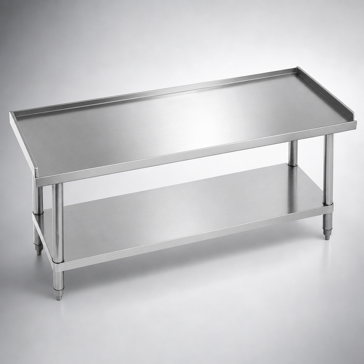 Product image #3 for Advance Tabco Special Value 60"W x 30"D Equipment Stand with 304 Stainless Steel Top and Adjustable Undershelf