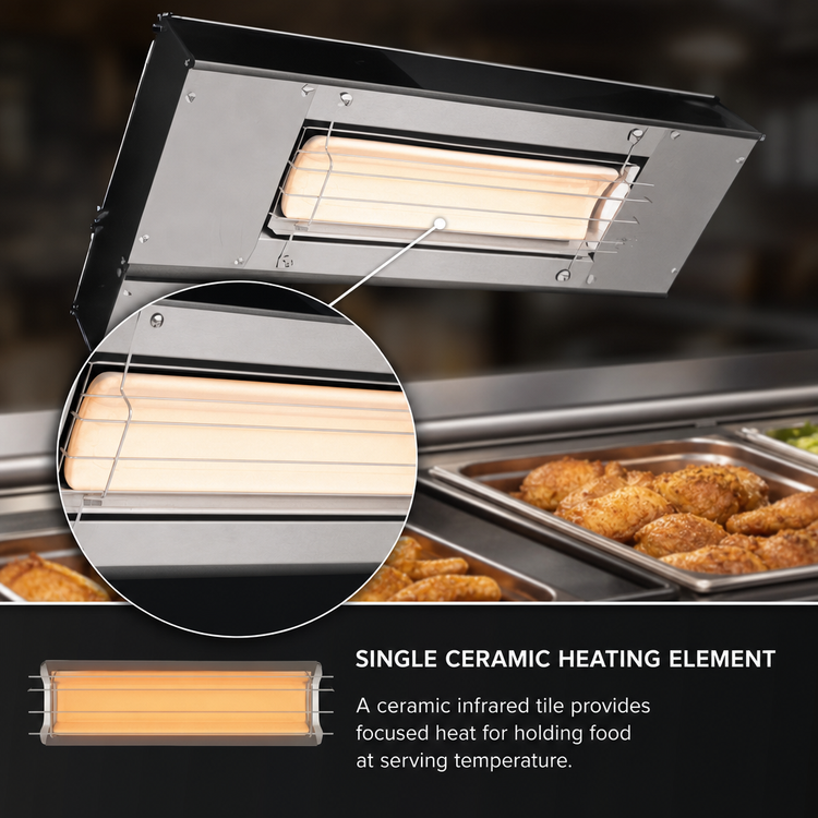 Product image #3 for Hatco Ultra-Glo 60-Inch Lighted Ceramic Infrared Strip Heater