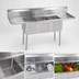 Thumbnail image #3 for John Boos E-Series 3-Compartment Stainless Steel Sink with Left and Right Drainboards, 66-Inch Wide