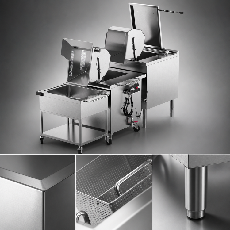Product image #3 for Firex Multicooker ULPCG2-64 Double Basin 128 Gallon Gas Cook & Blanche Multicooker