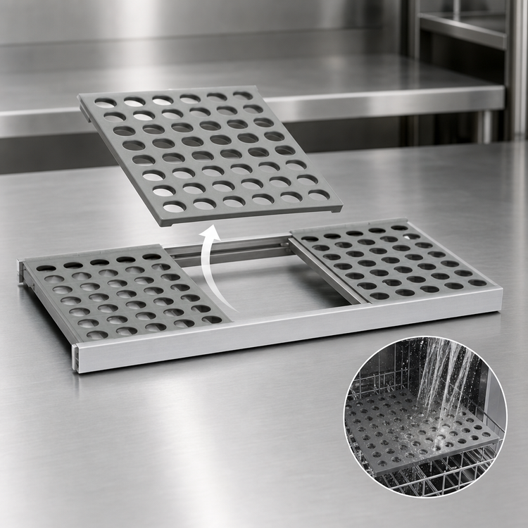 Product image #3 for Fermostock 35-Inch W x 14-Inch D Horizontal Vented Shelf with Removable Polymer Inserts