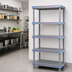 Thumbnail image #3 for Quantum Millenia Gray Polymer Shelving Starter Unit with 5 Solid Shelves, 36