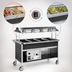 Thumbnail image #3 for Atlas Metal CAHC-4 Dual Temperature 4-Pan Mobile Hot/Cold Food Serving Counter