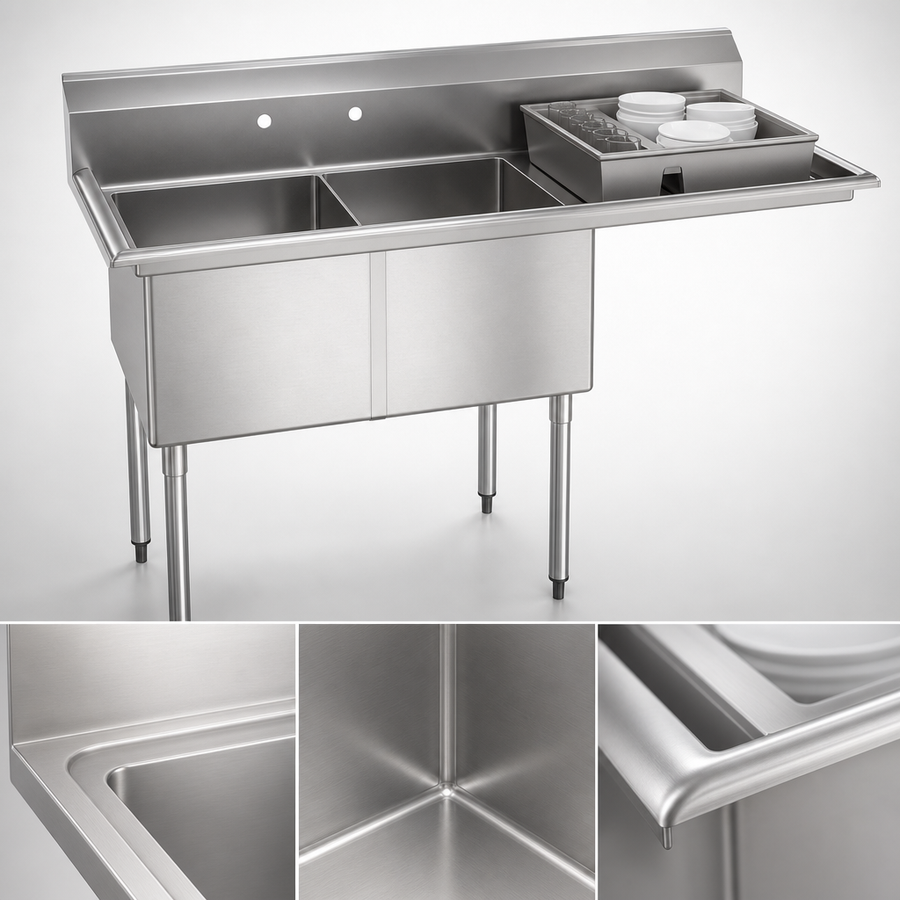 Seamless 18-Gauge Stainless Steel Construction