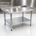 Thumbnail image #3 for BlendPort 24-Inch x 30-Inch Stainless Steel Top Equipment Stand with Galvanized Legs and Adjustable Undershelf