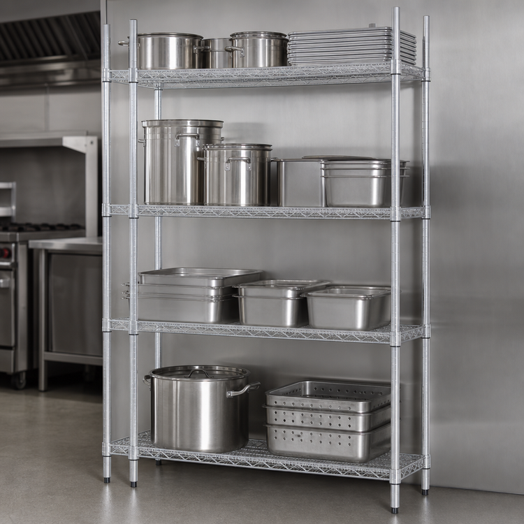 Product image #3 for Advance Tabco Special Value Heavy Duty Chrome Plated Wire Shelf, 48 x 21 Inches