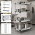 Thumbnail image #3 for Quantum 4-Shelf Solid Stainless Steel Shelving Starter Kit, 42 x 24 x 63 Inches