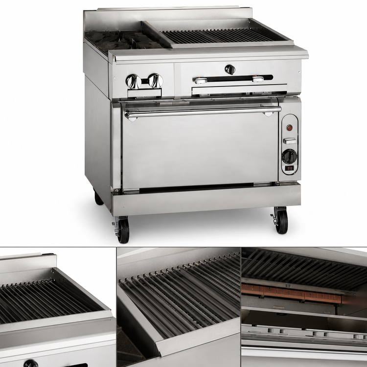 Product image #3 for Vulcan 36-Inch Heavy Duty Gas Charbroiler Range with Convection Oven Base