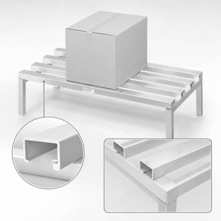 Product image #3 for Channel Manufacturing Standard Series C-Channel Aluminum Dunnage Rack, 60 x 24 x 12 Inches