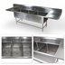Thumbnail image #3 for John Boos Pro-Bowl 3-Compartment Stainless Steel Sink with Left and Right Drainboards, 18 x 18 x 12-Inch Bowls