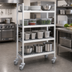 Thumbnail image #3 for Fermod Fermostock 4-Tier Mobile Polymer Shelving Unit, 71