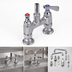 Thumbnail image #3 for OptiFlow Heavy Duty Deck-Mount Faucet Body, 4-Inch O.C., No Spout, Chrome Finish