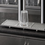 Thumbnail image #3 for Perlick Corporation C18750-21-GRC 21-Inch Surface-Mount Stainless Steel Drip Tray with Glass Rinser and Removable Rack