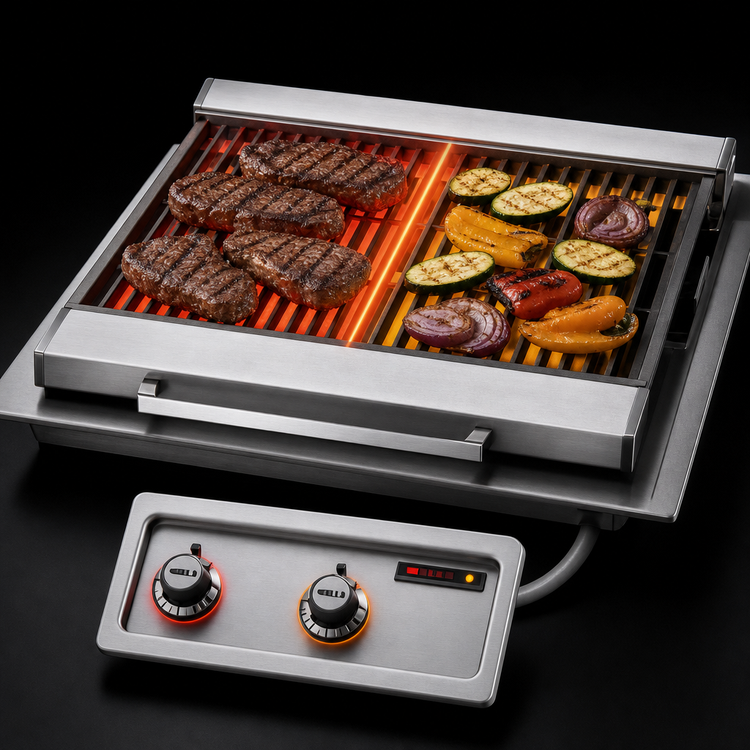 Product image #3 for Wells B-406 Built-In Electric Charbroiler, 25-Inch Wide, Stainless Steel, Cast Iron Grate