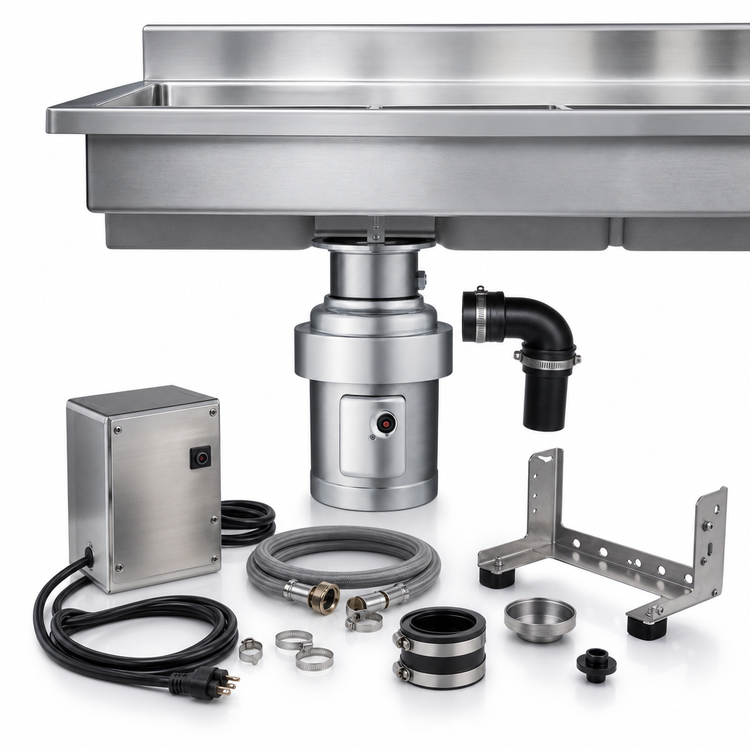 Product image #3 for InSinkErator SS-200-6-MRS Medium Capacity Complete Trough Mount Food Waste Disposer Package, 2 HP, 6-5/8-Inch Inlet