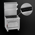 Thumbnail image #3 for Southbend Platinum Heavy Duty 36-Inch Electric Induction Range with 4 Ceran Glass Hobs, Center Spreader, and Cabinet Base