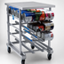 Thumbnail image #3 for Panco Half-Size Mobile Aluminum Gravity-Fed Can Rack for #5 and #10 Cans